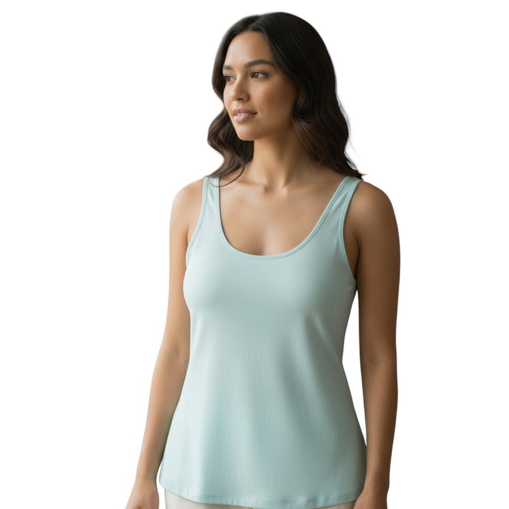 Marla Wynne Small Mint Green Sheer Mesh A-Line Sleeveless Layering Tank NWT